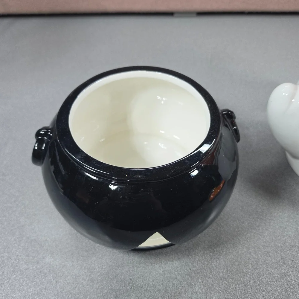 Dept. 56 Halloween Beverage Dispenser Pumpkin Ghost Cauldron